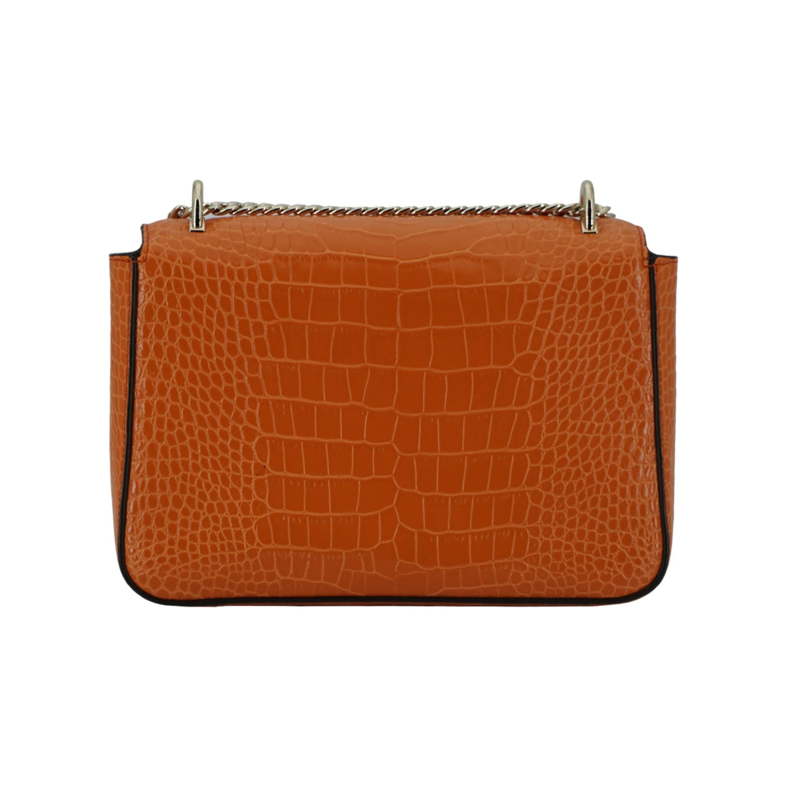 Luxour, Jimmy Choo Amber Orange Leather Shoulder Bag, 