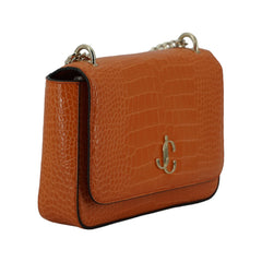 Luxour, Jimmy Choo Amber Orange Leather Shoulder Bag, 
