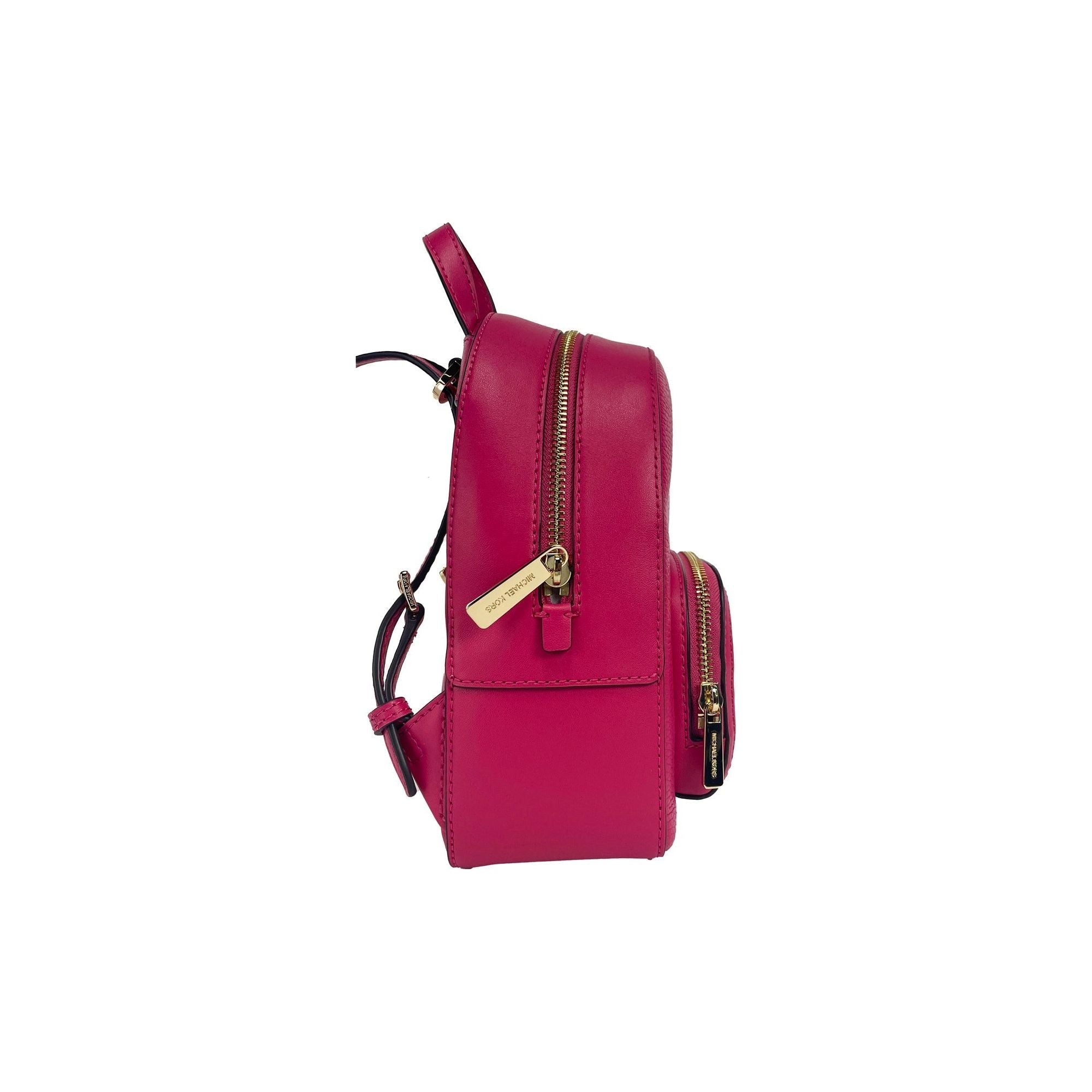 Luxour, Michael Kors Jaycee Mini XS Pebbled Leather Zip Pocket Backpack Bag, 