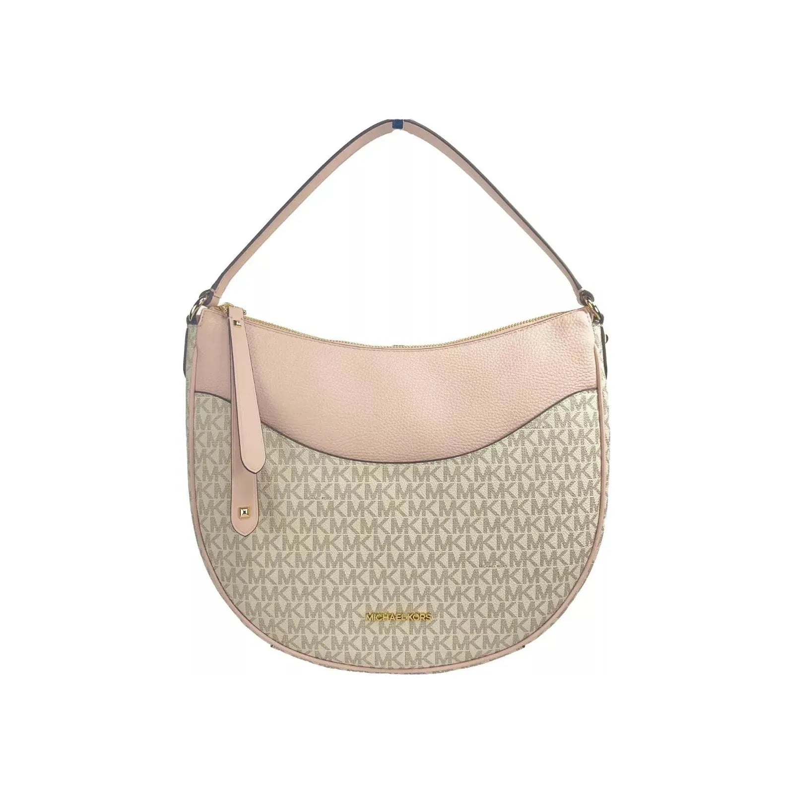 Luxour, Michael Kors Large Dover Half Moon Crossbody Bag Purse Powder Blush Multi, 