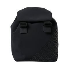 Luxour, Dolce & Gabbana Black Neoprene Nylon DG Logo School Backpack Bag, 