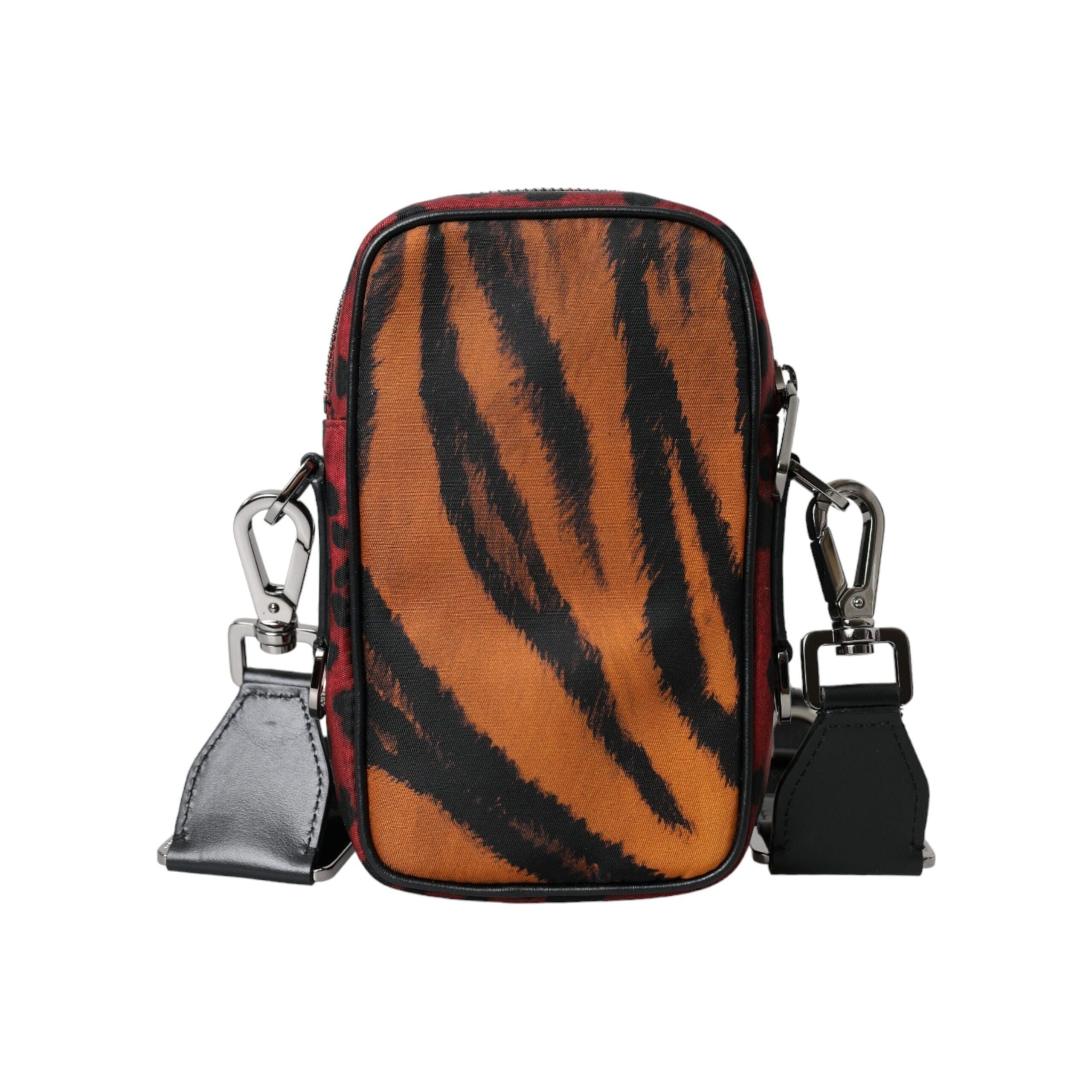 Luxour, Dolce & Gabbana Multicolor Tiger Print Nylon Logo Cross Body Bag, 