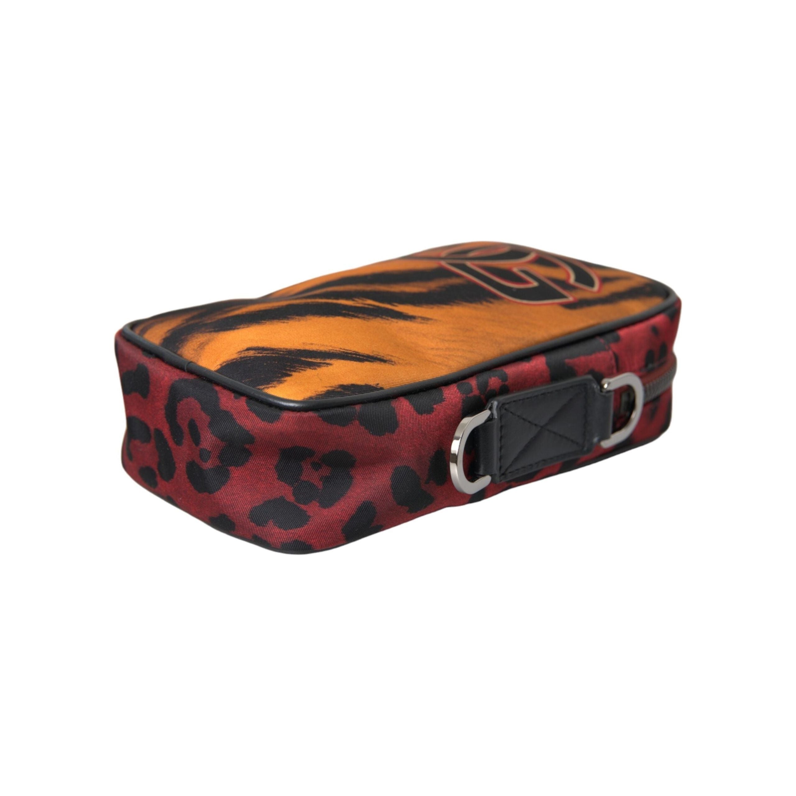 Luxour, Dolce & Gabbana Multicolor Tiger Print Nylon Logo Cross Body Bag, 
