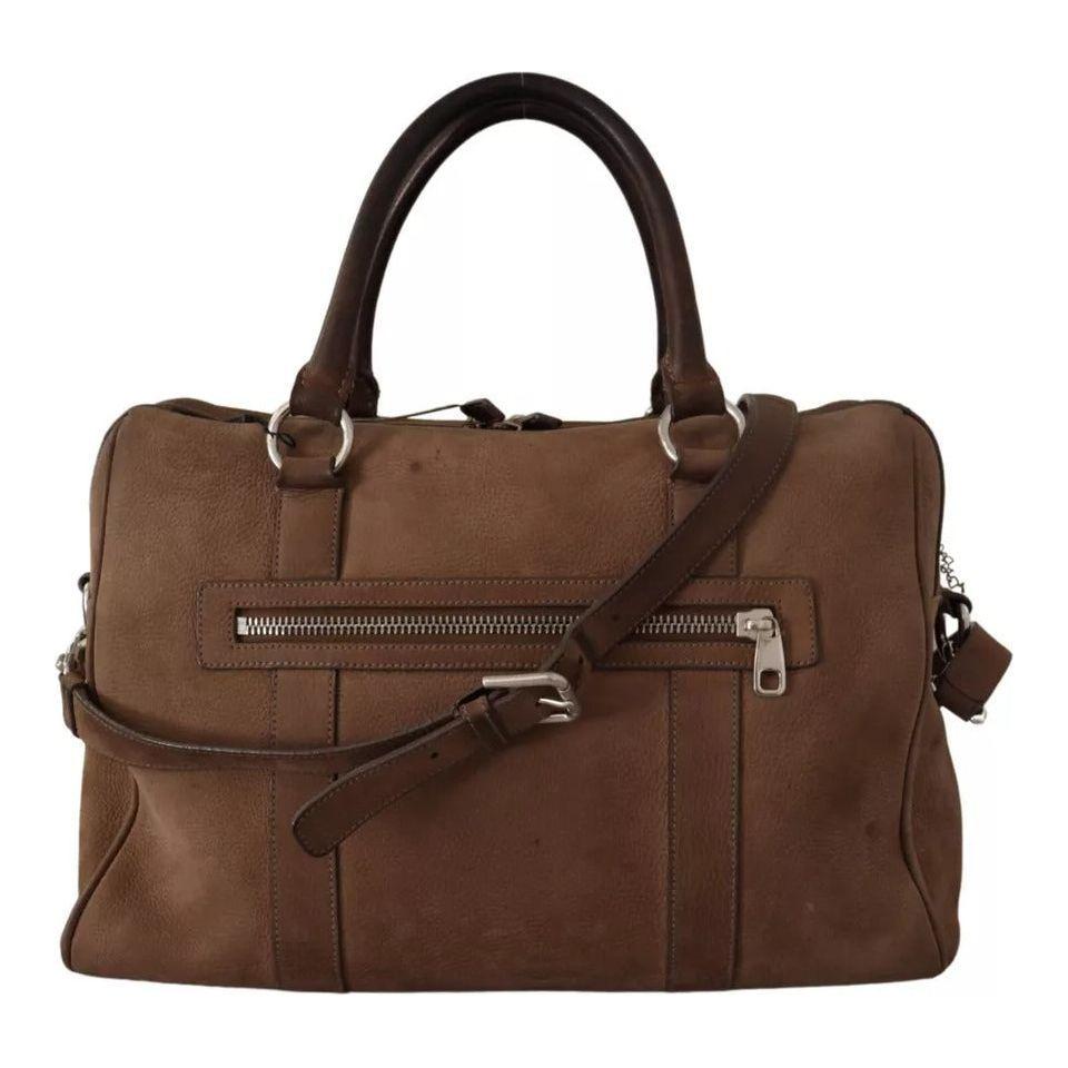 Luxour, Dolce & Gabbana Brown Leather Shoulder Strap Travel Messenger Gym Men Bag, 