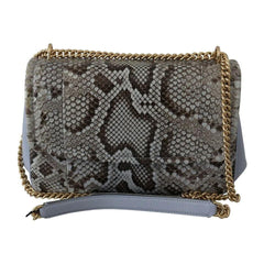 Luxour, Dolce & Gabbana Blue Exotic Leather Shoulder Purse Cross Body Bag, 