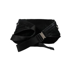 Luxour, Dolce & Gabbana Black Nylon Logo Plaque Belt Waist Fanny Pack Bag, 