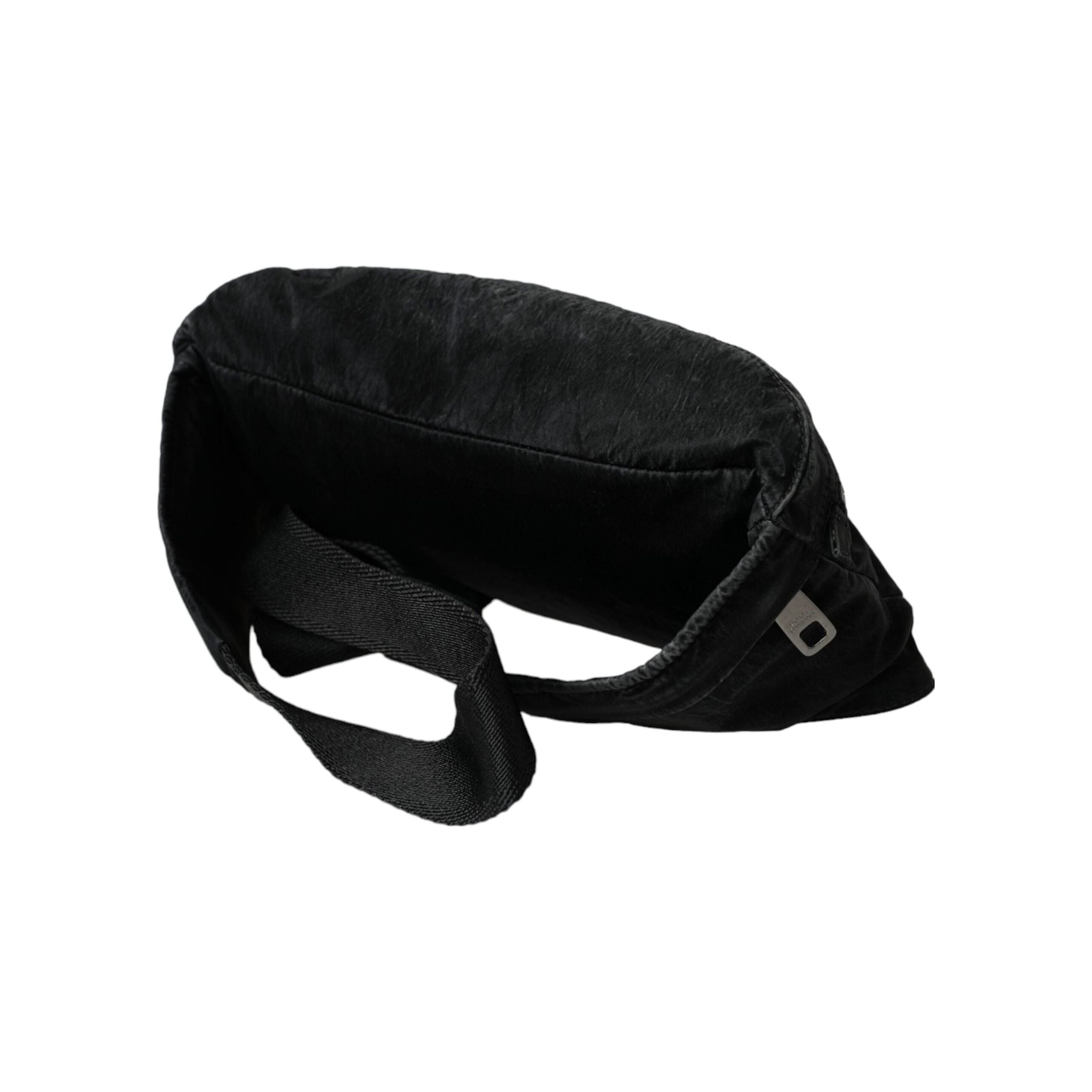 Luxour, Dolce & Gabbana Black Nylon Logo Plaque Belt Waist Fanny Pack Bag, 