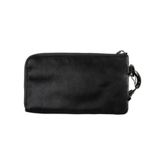 Luxour, Dolce & Gabbana Black Nylon Logo Plaque Keyring Pouch Clutch Bag, 