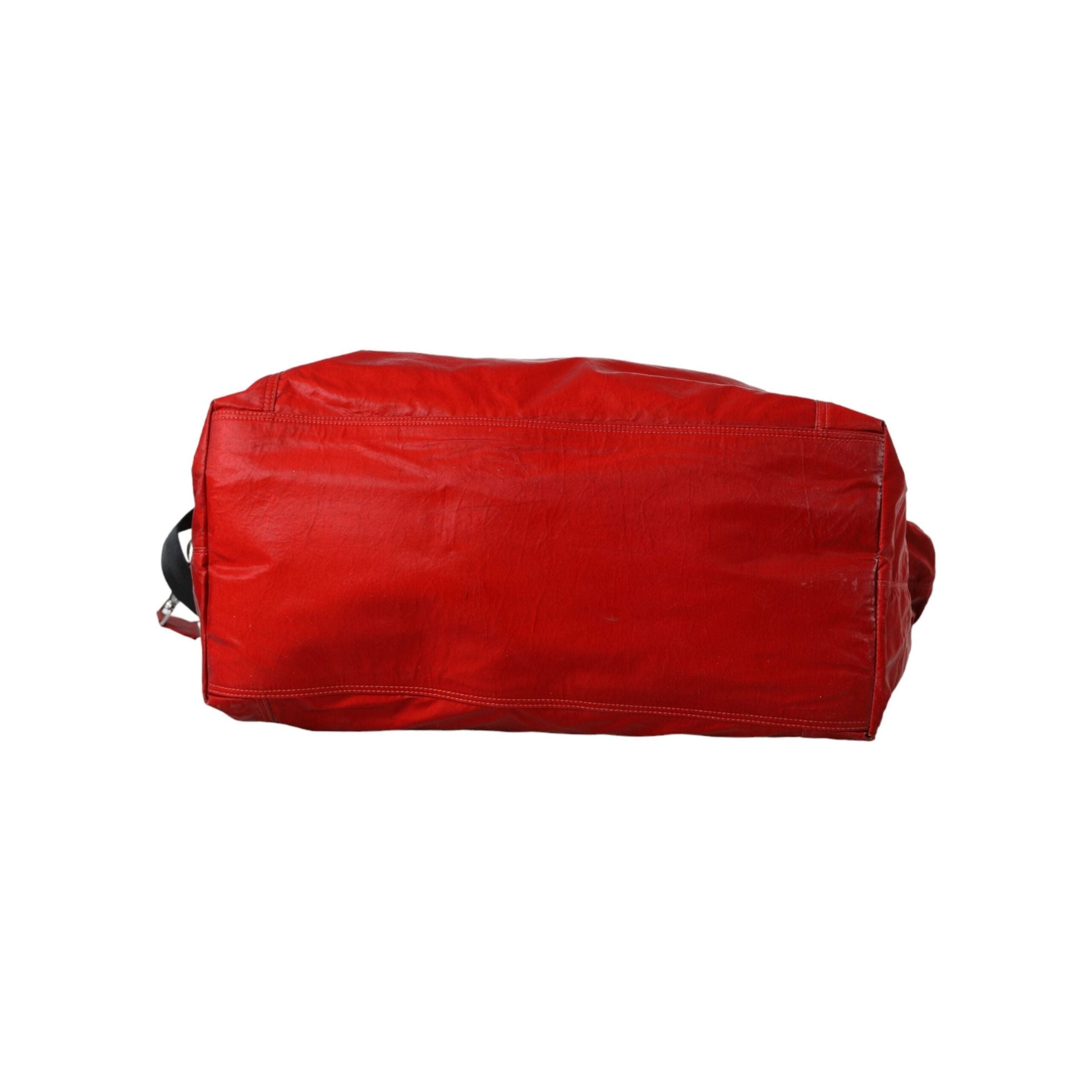 Luxour, Dolce & Gabbana Red Nylon Calfskin Hand Shoulder Duffel Bag, 