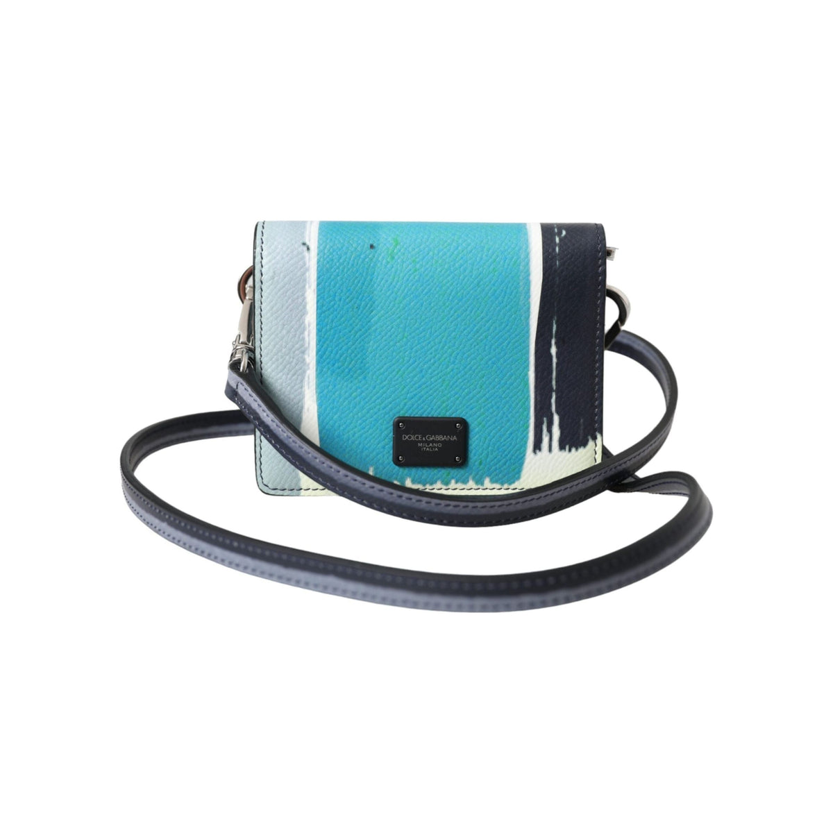 Luxour, Dolce & Gabbana Multicolor Leather DG Logo Bifold Card Holder Wallet, 