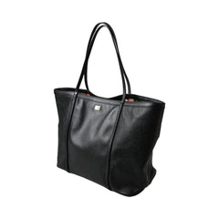 Luxour, Dolce & Gabbana Black Leather Miss Escape Shopping Tote Women Bag, 