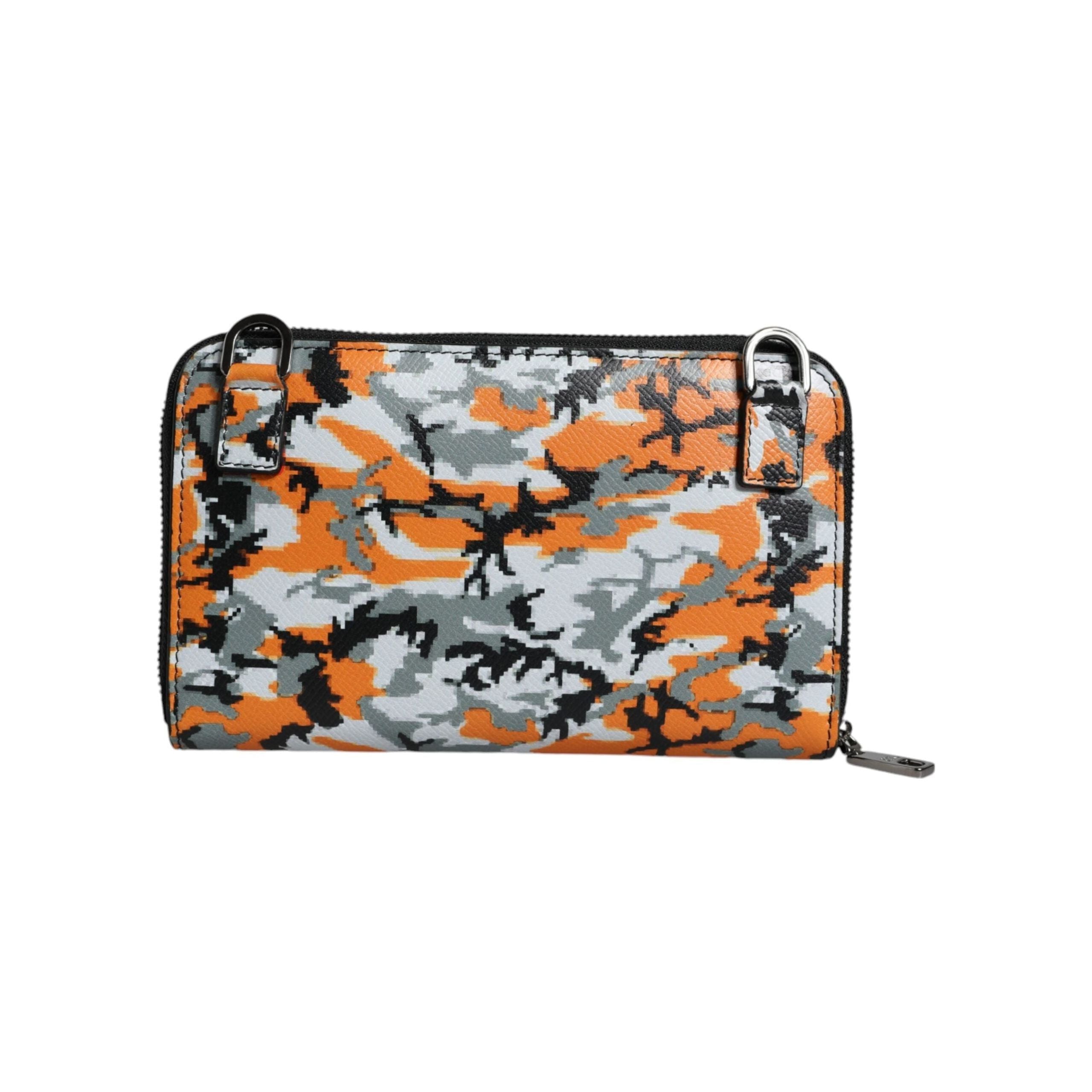 Luxour, Dolce & Gabbana Multicolor Camouflage Leather Purse Cross Body Bag, 