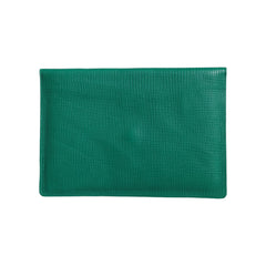 Luxour, Dolce & Gabbana Green Leather Handbag Clutch Mini Purse Pouch Tablet Case, 