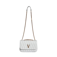 Luxour, Versace White Mini Nappa Leather Crossbody Shoulder Bag, 
