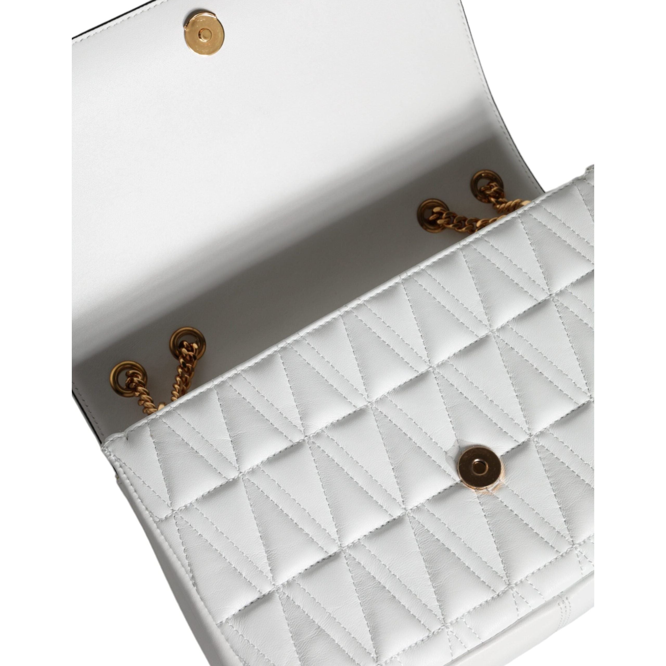 Luxour, Versace White Mini Nappa Leather Crossbody Shoulder Bag, 
