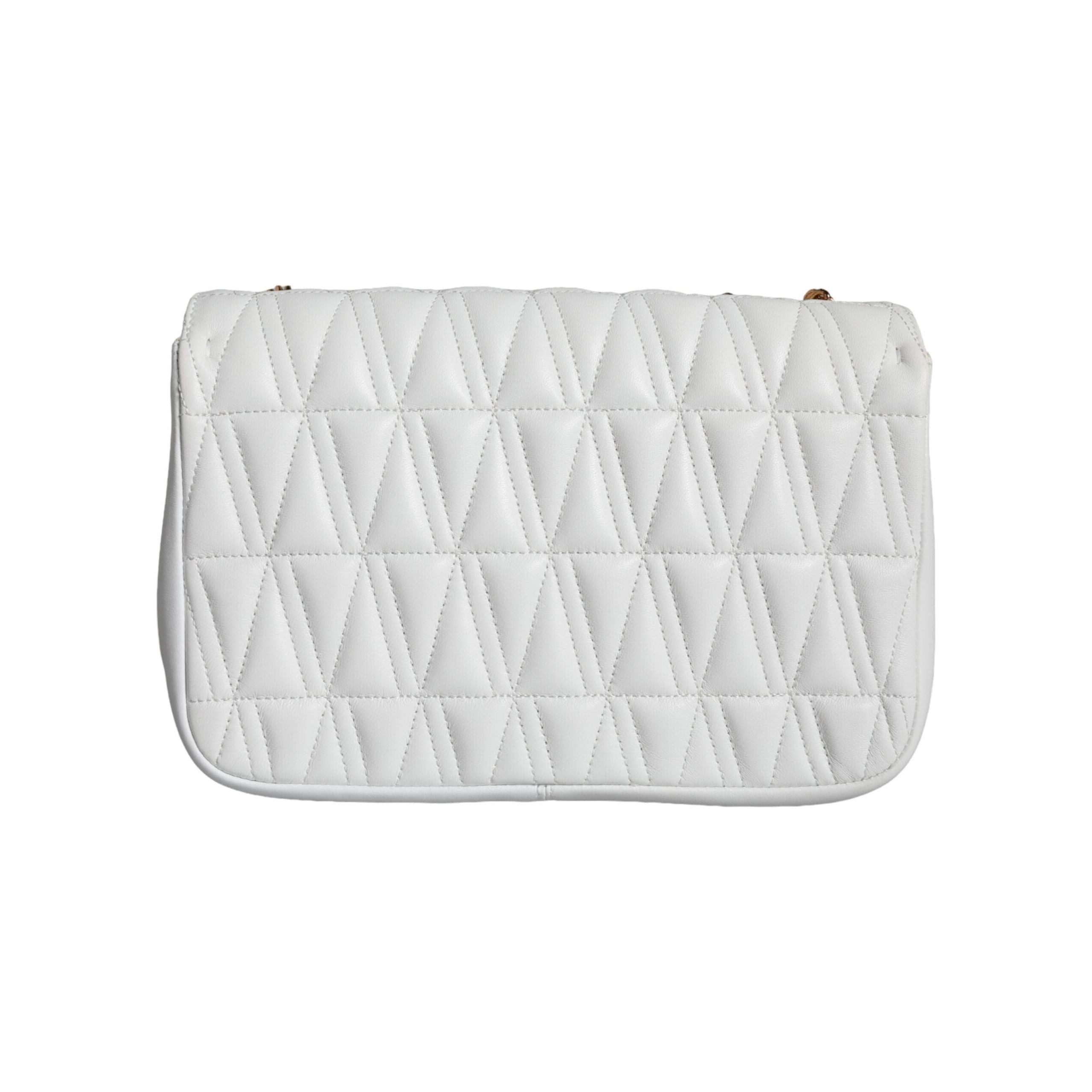 Luxour, Versace White Mini Nappa Leather Crossbody Shoulder Bag, 