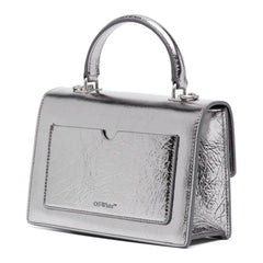 Luxour, Off-White Gray Leather Crossbody Bag, 