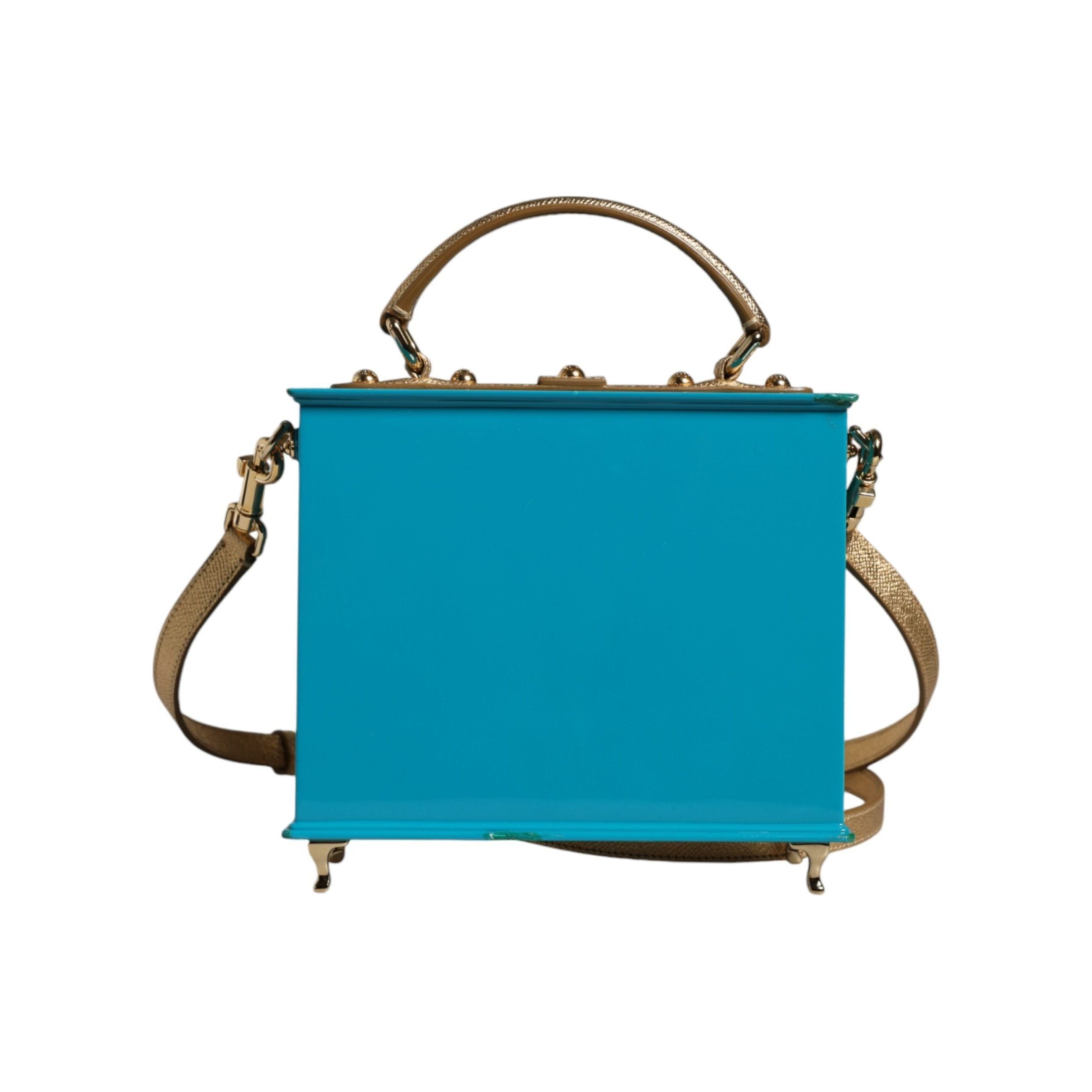 Luxour, Dolce & Gabbana Multicolor Wood Leather Clutch Shoulder Bag, 