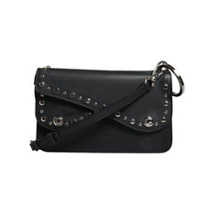 Luxour, Dolce & Gabbana Black Small Leather Studded Shoulder Crossbody Bag, 