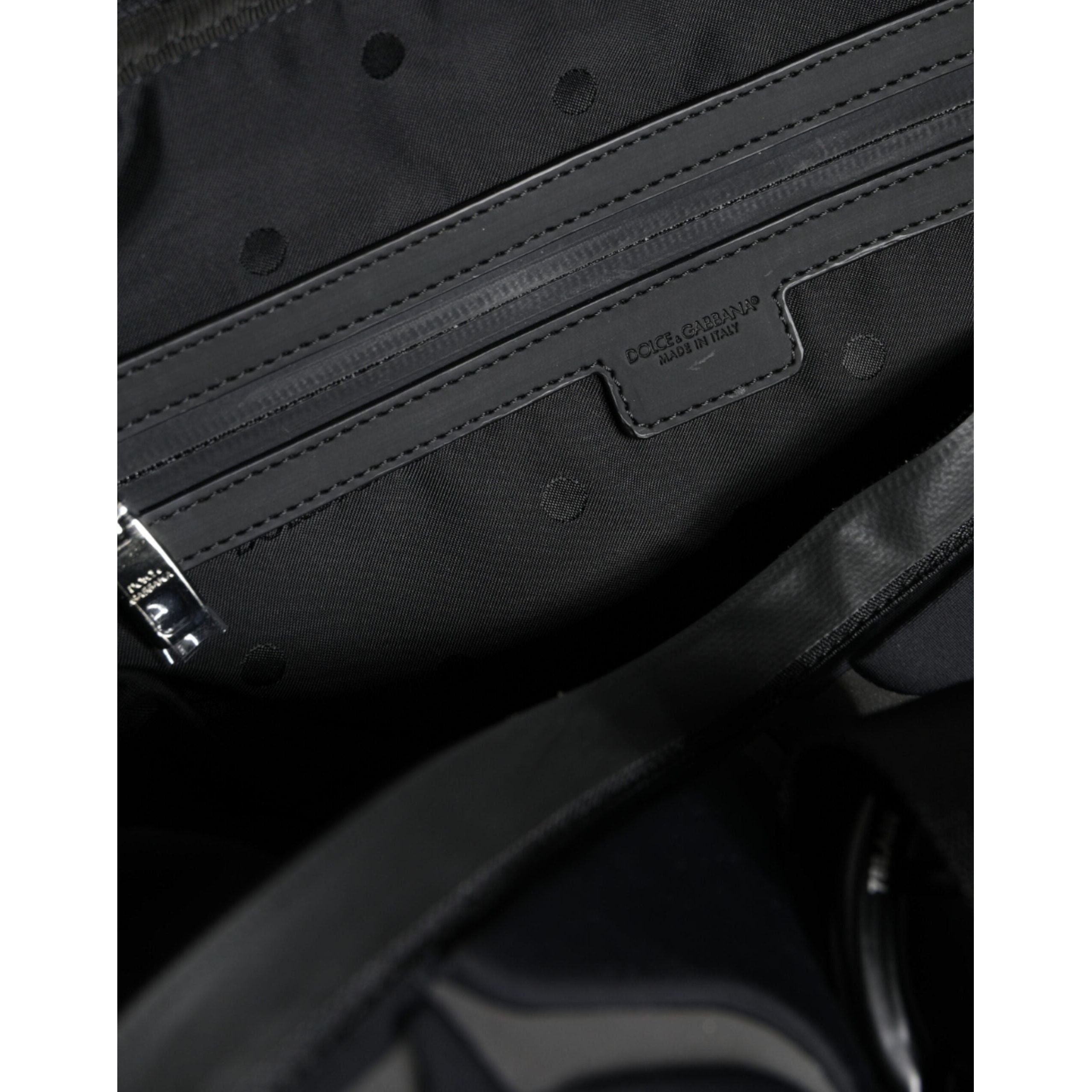 Luxour, Dolce & Gabbana Black Neoprene Logo Sport Gym Duffel Shoulder Bag, 