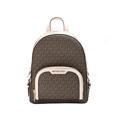 Luxour, Michael Kors Jaycee Medium Brown Powder Blush PVC Backpack, 