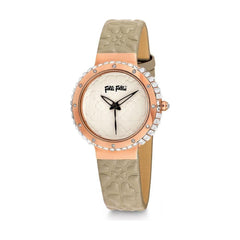 Luxour, Folli Follie Beige Leather Watch, 