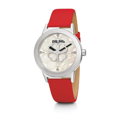 Luxour, Folli Follie Red Leather Watch, 