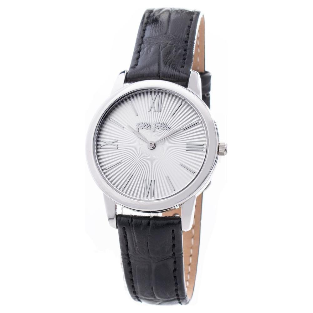Luxour, Folli Follie Black Leather Watch, 