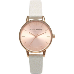 Luxour, Olivia Burton White Leather Watch, 