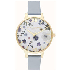 Luxour, Olivia Burton Blue Synthetic Leather Watch, 
