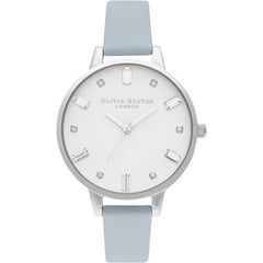 Luxour, Olivia Burton Blue Synthetic Leather Watch, 