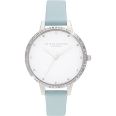 Luxour, Olivia Burton Blue Synthetic Leather Watch, 