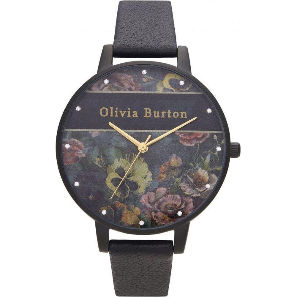 Luxour, Olivia Burton Black Leather Watch, 