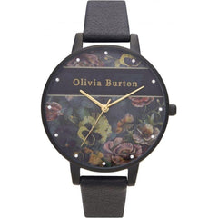 Luxour, Olivia Burton Black Leather Watch, 