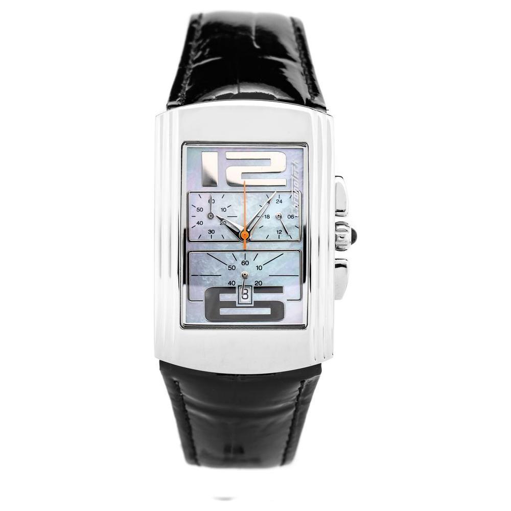 Luxour, Chronotech Black Leather Watch, 