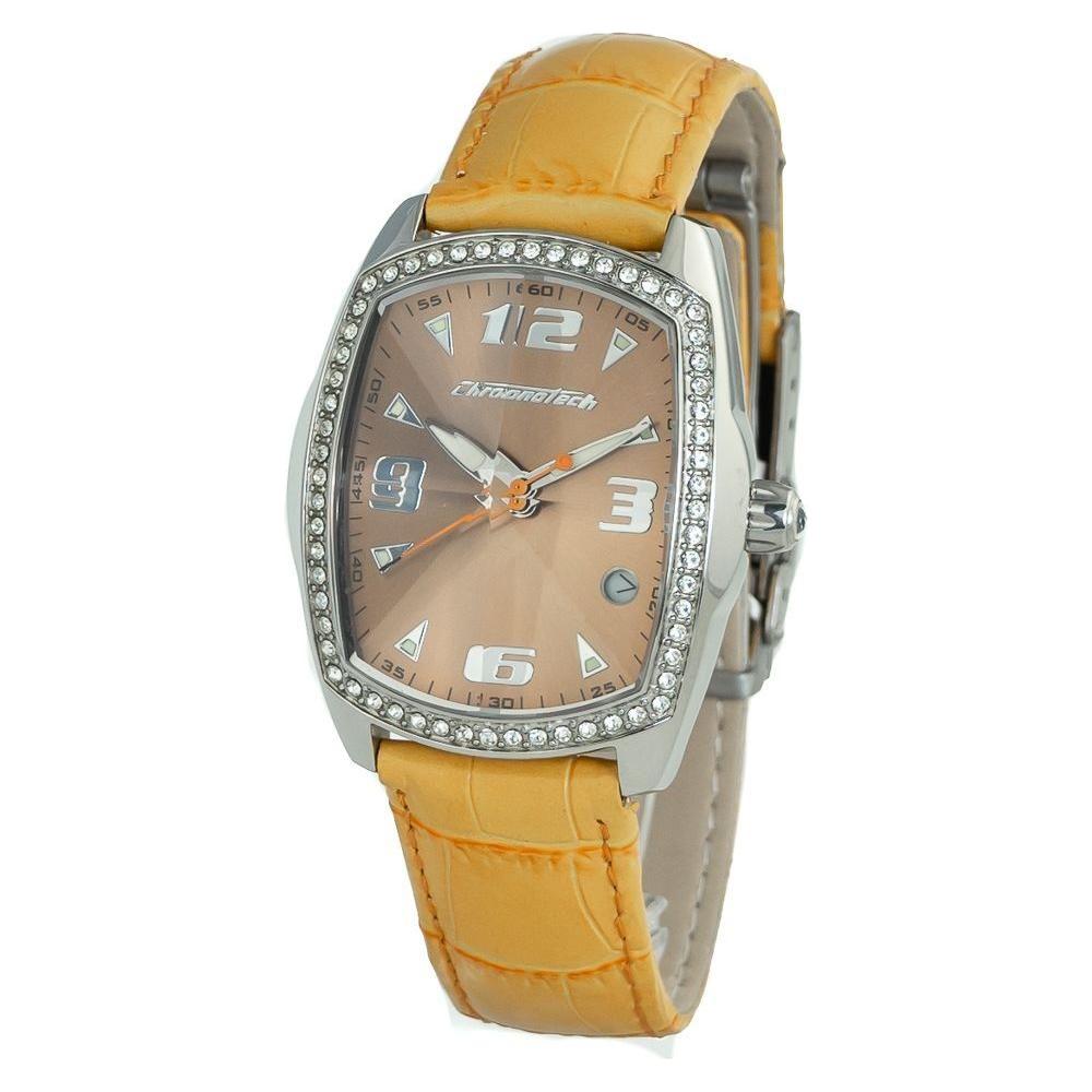 Luxour, Chronotech Orange Leather Watch, 