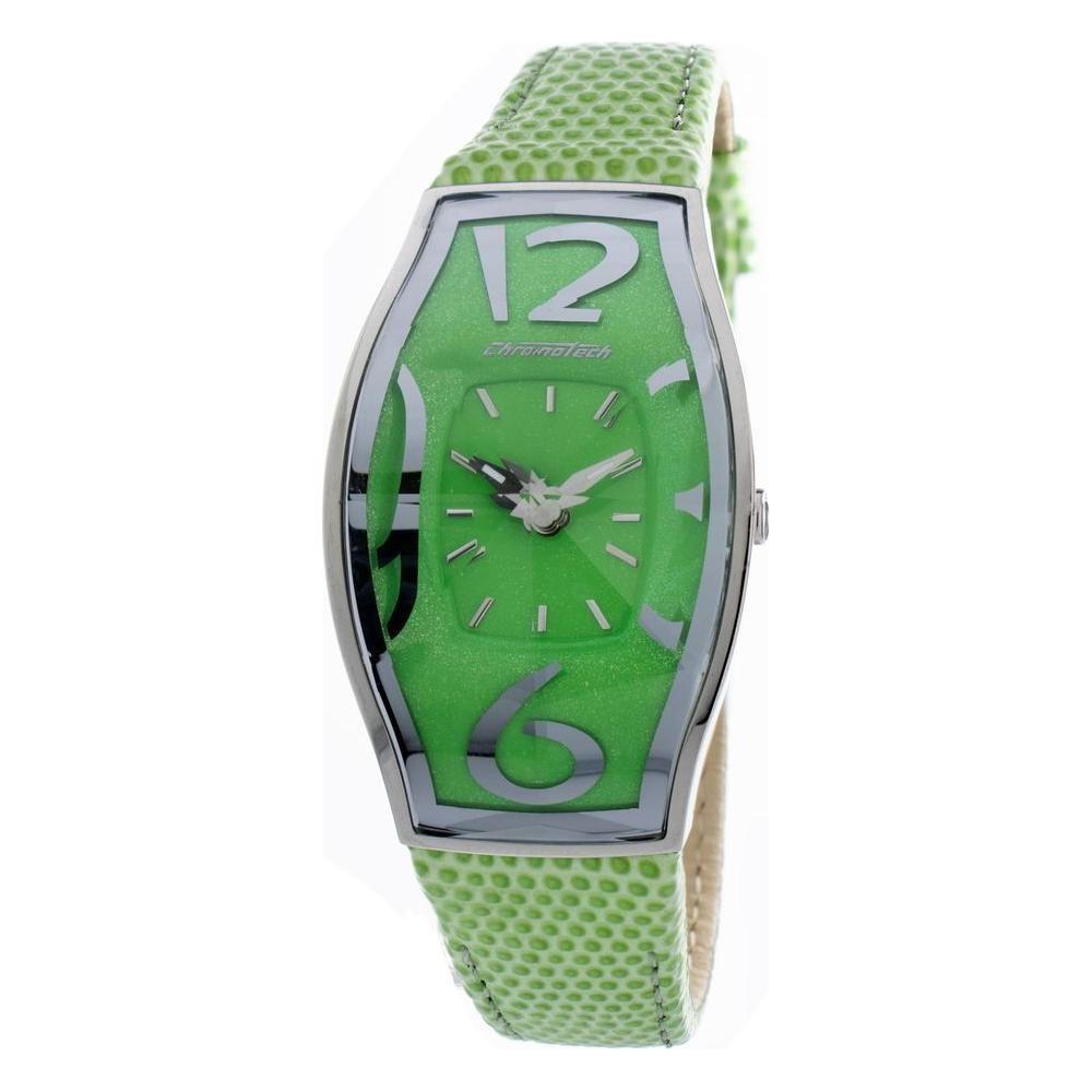 Luxour, Chronotech Green Leather Watch, 