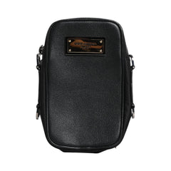 Luxour, Dolce & Gabbana Black Grain Leather Logo Plaque Clutch Bag, 
