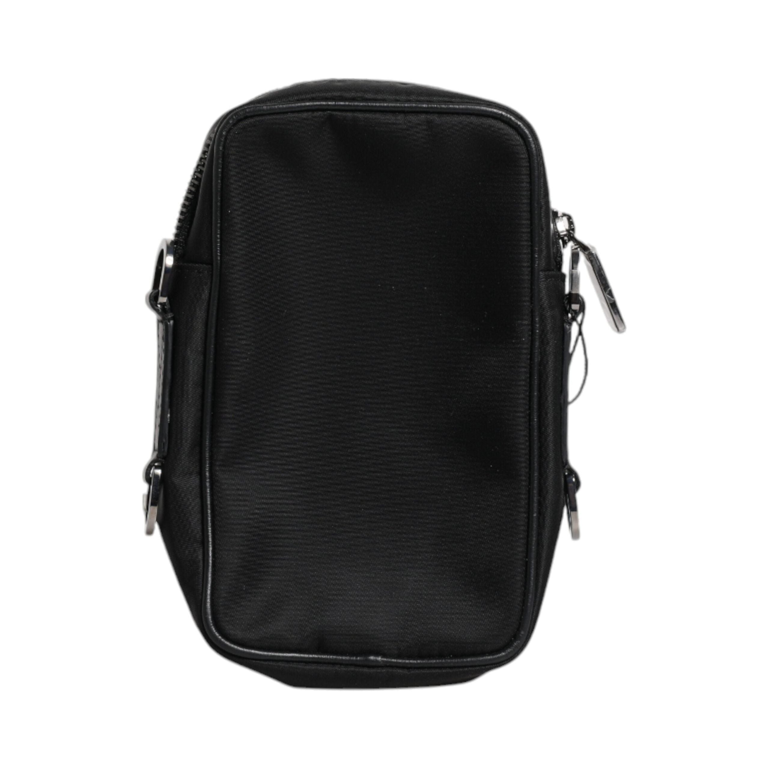 Luxour, Dolce & Gabbana Black Grain Leather Logo Plaque Clutch Bag, 
