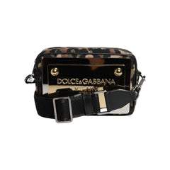 Luxour, Dolce & Gabbana Multicolor Leopard Jacquard DG Logo Crossbody Bag, 