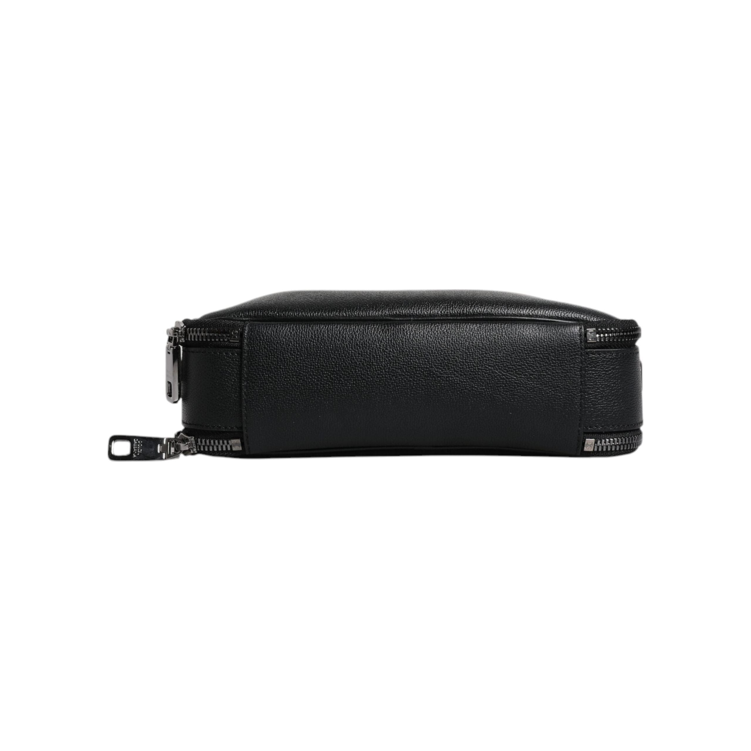 Luxour, Dolce & Gabbana Black Nylon Leather Logo Top Handle Crossbody Bag, 