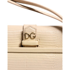Luxour, Dolce & Gabbana Beige Leather Ingrid Top Handle Shoulder Bag, 