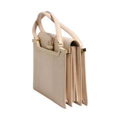 Luxour, Dolce & Gabbana Beige Leather Ingrid Top Handle Shoulder Bag, 