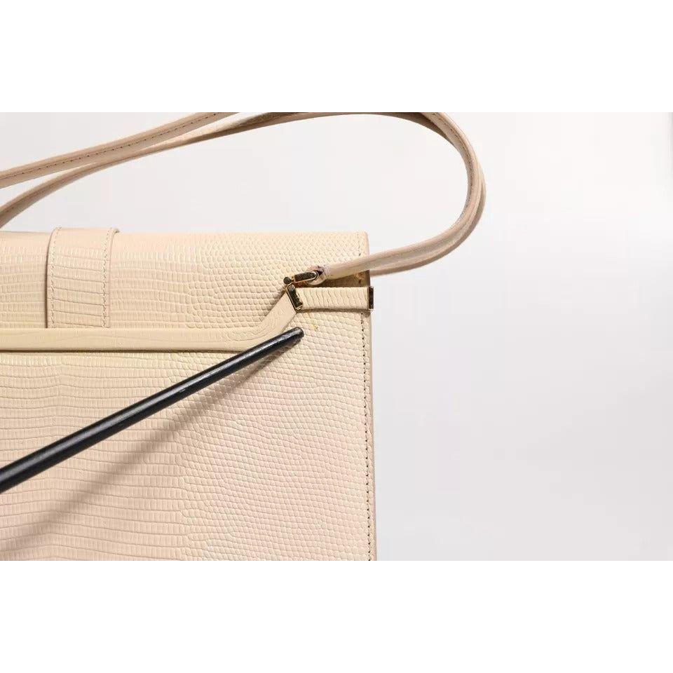 Luxour, Dolce & Gabbana Beige Leather Ingrid Top Handle Shoulder Bag, 