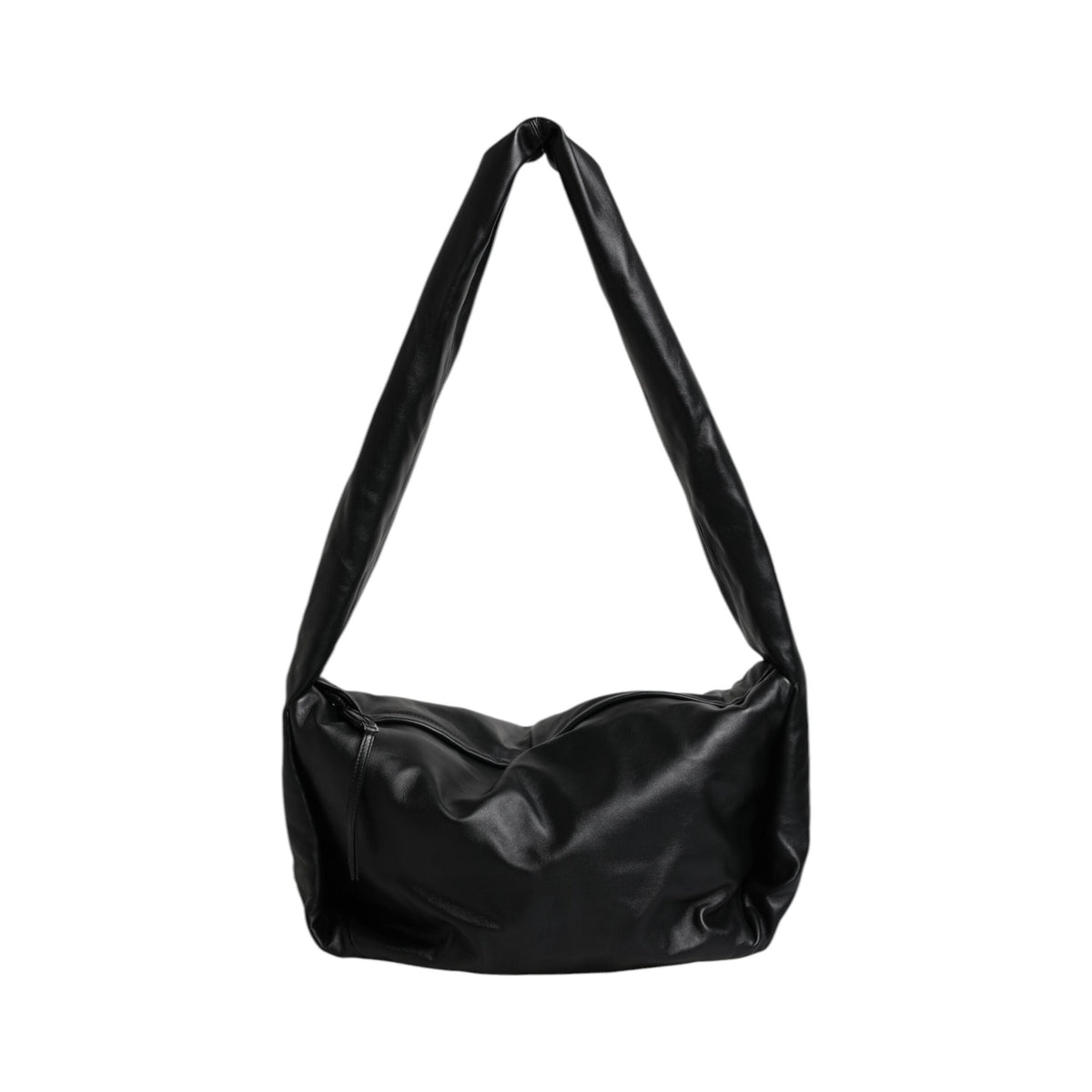 Luxour, Dolce & Gabbana Black Leather Logo Plaque Shoulder Bag, 