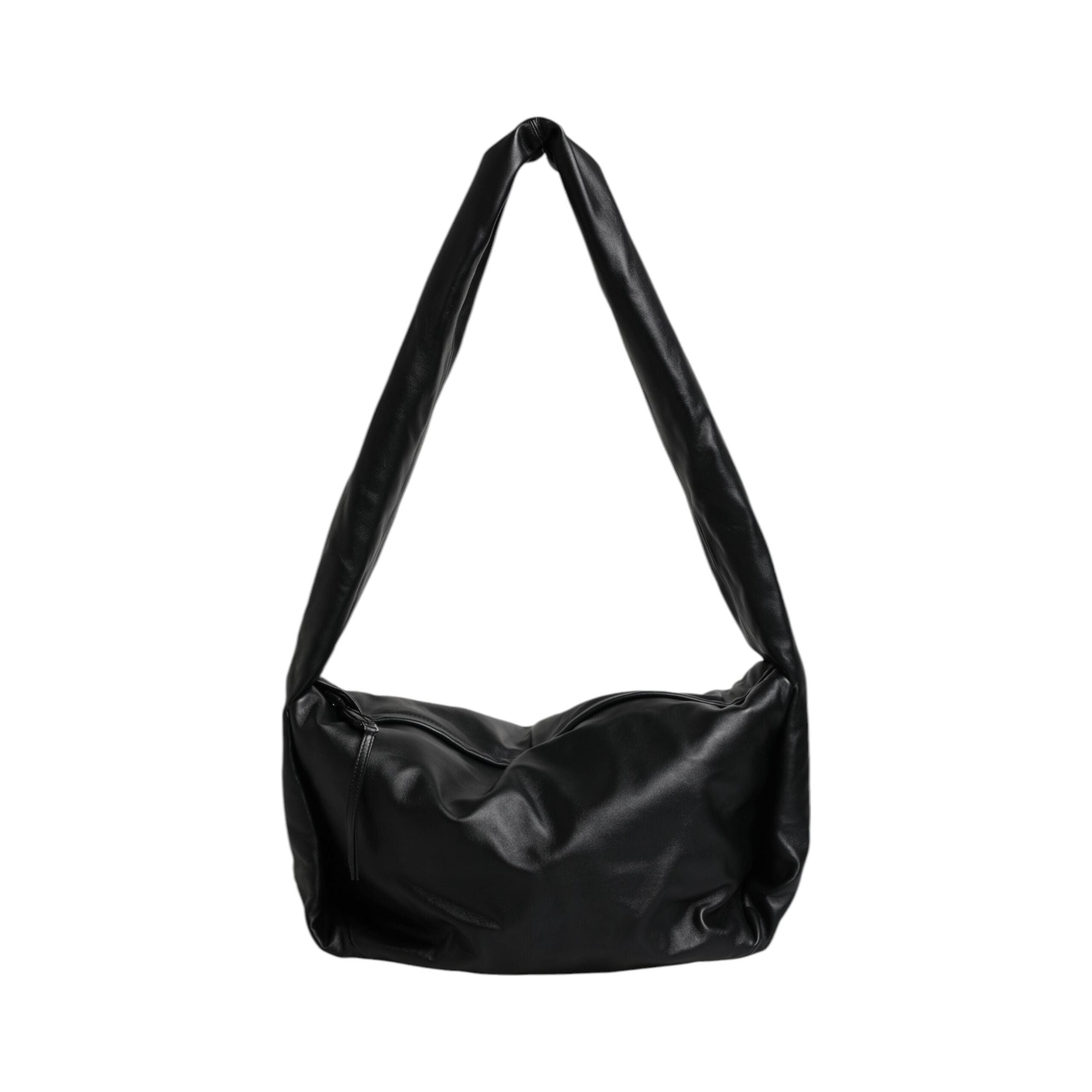 Luxour, Dolce & Gabbana Black Leather Logo Plaque Shoulder Bag, 