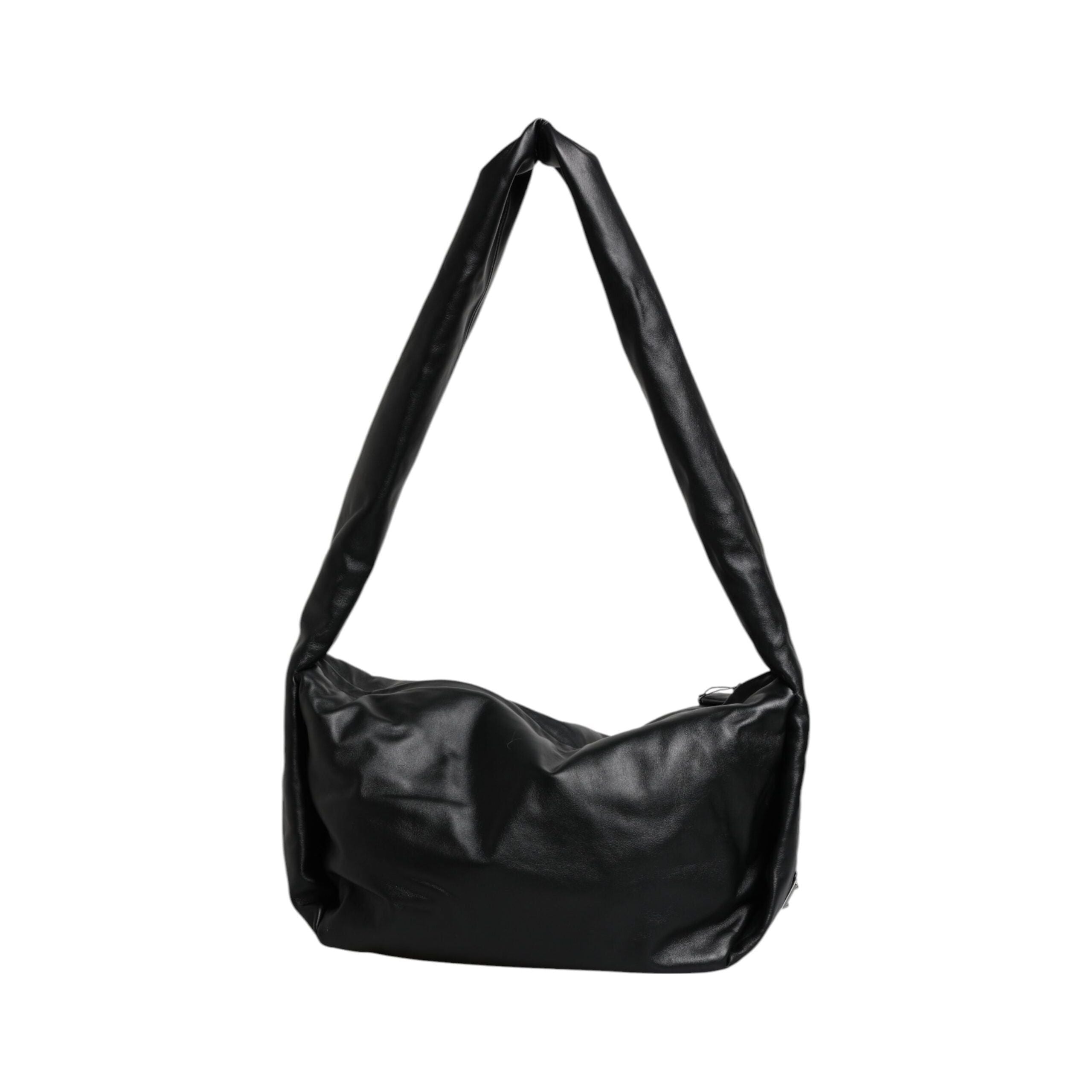 Luxour, Dolce & Gabbana Black Leather Logo Plaque Shoulder Bag, 