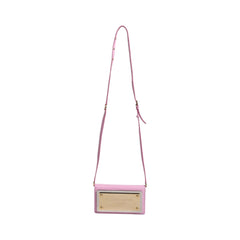 Luxour, Dolce & Gabbana Pink Exotic Leather Logo Plaque Crossbody Bag, 