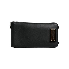 Luxour, Dolce & Gabbana Black Leather Purse Crossbody Sling Phone Bag, 