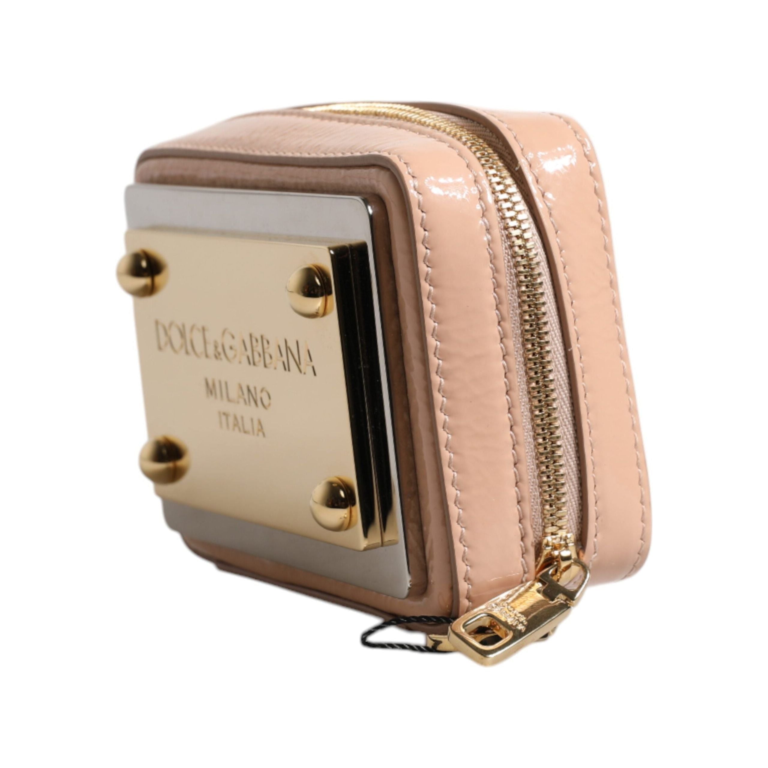 Luxour, Dolce & Gabbana Nude Leather Logo Plaque Crossbody Bag, 